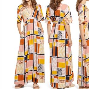 The Odells Sienna geo maxi dress NWT
